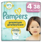 Pampers – Premium protection- Couches Taille 4 – De 9 à 14kg